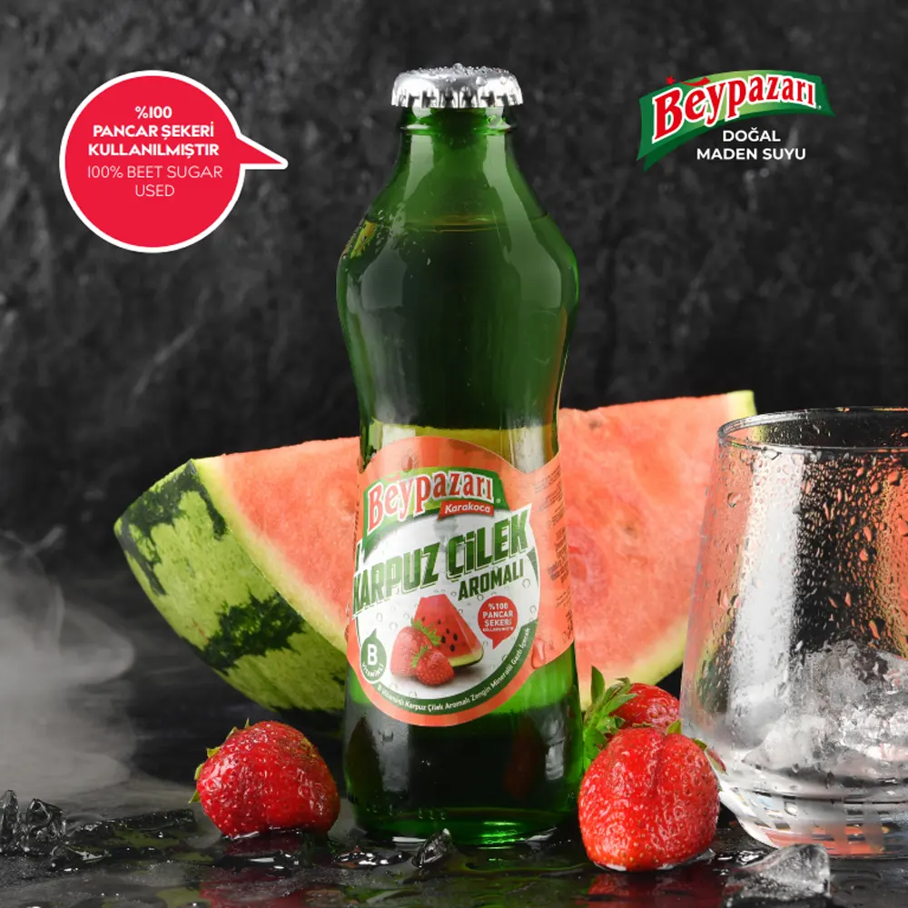 Beypazarı Karpuz ve Çilek Aromalı Maden Suyu 200 Ml. Siparişi Görseli